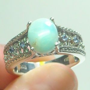 NWT Natural Aragonite & Tanzanite Ring